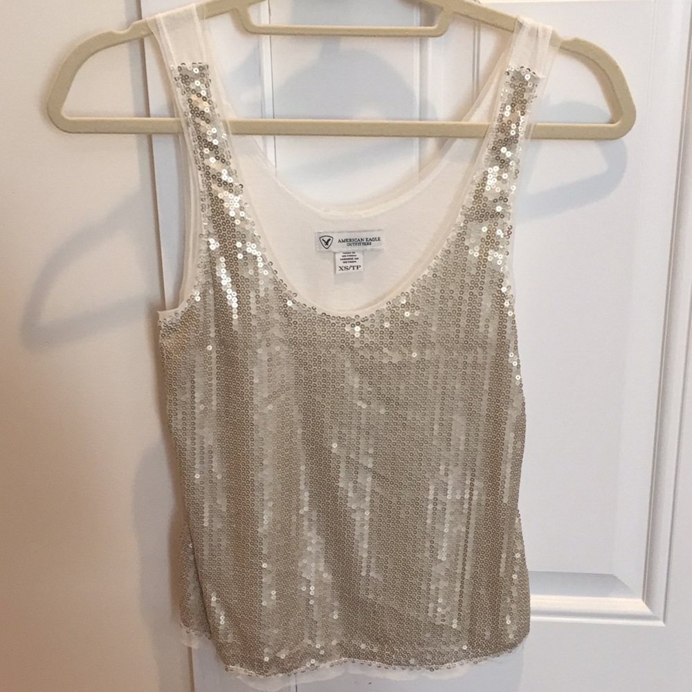 Sequin Champagne Tank